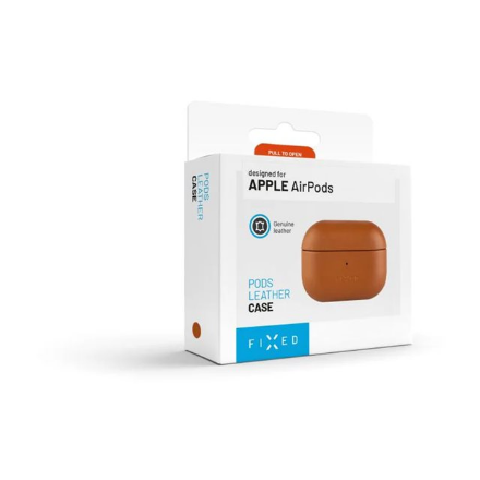 Fixed | Earbuds Case with MagSafe Support | Apple AirPods Pro 2/Pro 2 (USB-C) | Brown | Leather
