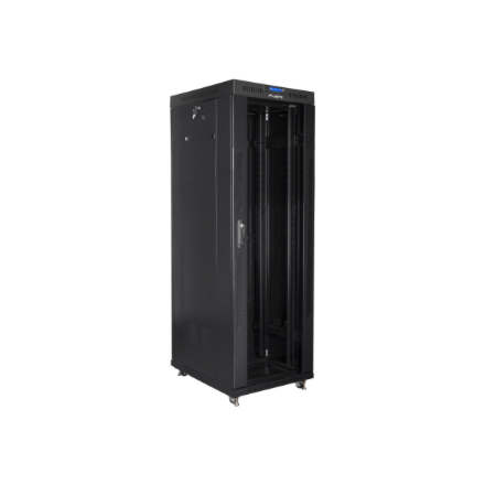 Lanberg | Rack cabinet 19" free-standing 37U/600x800 (flat pack) with glass door, LCD | FF01-6837-12BL | Black