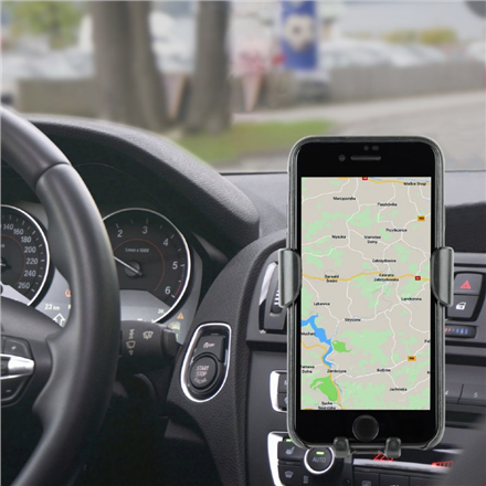 EnerGenie | EG-TA-CHAV-QI10-01 | Car smartphone holder with wireless charger | Built-in charger | 77 g