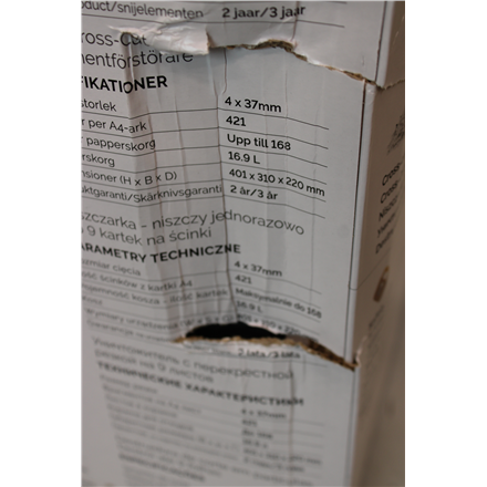 SALE OUT. Powershred | LX50 | Black | 17 L | Credit cards shredding | DAMAGED PACKAGING | Paper handling standard/output 9 sheets per pass | Cross-Cut Shredder | Warranty 24 month(s)