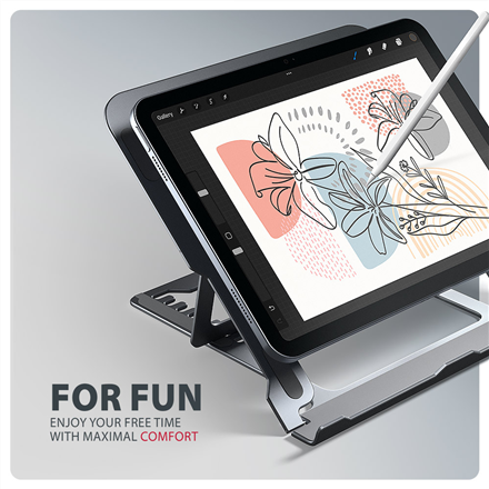 AXAGON STND-LAG stand for laptops and tablets | Adjustable Height, Angle | 10-17.3 " | Maximum weight (capacity) 20 kg | Grey
