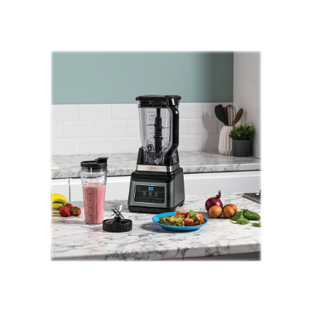 NINJA Mixer Blender 2in1 with Auto IQ | BN750EU | Tabletop | 1200 W | Jar material Plastic | Jar capacity 2.1+0.7 L | Ice crushing | Black/Silver
