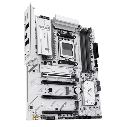 Asus B650E MAX GAMING WIFI W | Processor family AMD | Processor socket AM5 | DDR5 | Supported hard disk drive interfaces SATA, M.2 | Number of SATA connectors 4