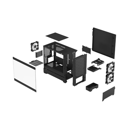 Fractal Design | Pop Mini Air RGB | Side window | Black TG Clear Tint | mATX, Mini ITX | ATX