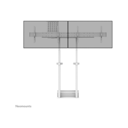 Neomounts Floor stand | ADM-875WH2 Dual screen adapter | Adjustable Height | 42-65 " | Maximum weight (capacity) 40 kg | White