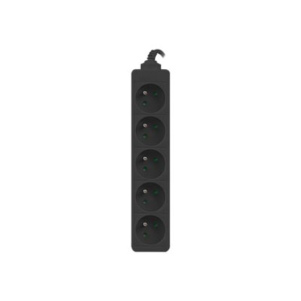 Lanberg Cable Power Strip, 5X French Outlets Quality-Grade Copper, 1.5 m | PS0-05E-0150-BK