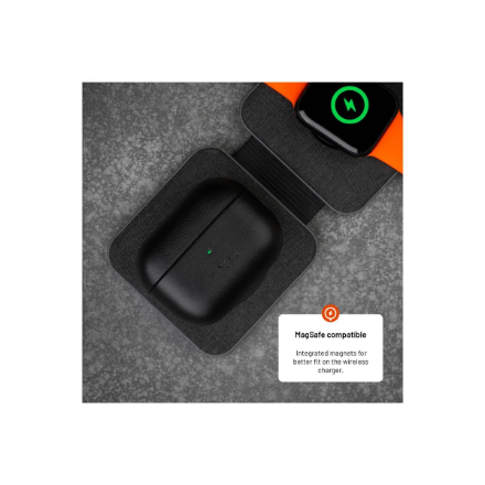 Fixed | Earbuds Case with MagSafe Support | Apple AirPods Pro 2/Pro 2 (USB-C) | Black | Leather