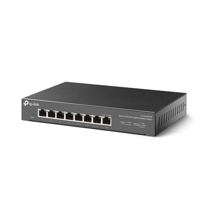 TP-LINK | 8-Port 2.5G Desktop Switch | TL-SG108-M2 | Unmanaged | Desktop | Power supply type External