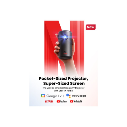Anker Nebula | Capsule 3 Mini Portable Laser Projector | Full HD (1920x1080) | 300 ANSI lumens | Black | Wi-Fi