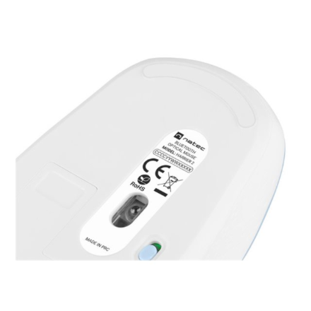 Natec | Mouse | Harrier 2 | Wireless | Bluetooth | White/Blue