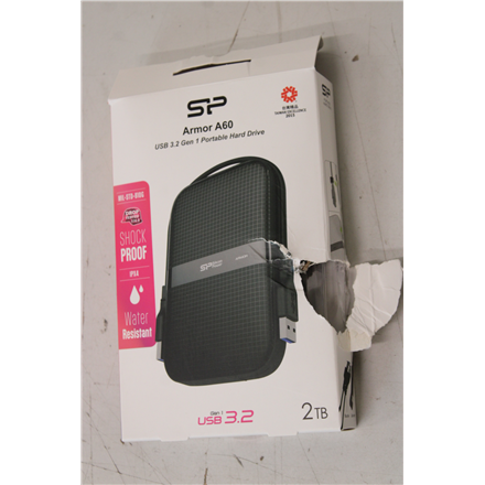 SALE OUT. Silicon Power HDD A60 | 2000 GB | 2.5 " | USB 3.2 Gen 1 | Black | DAMAGED PACKAGING
