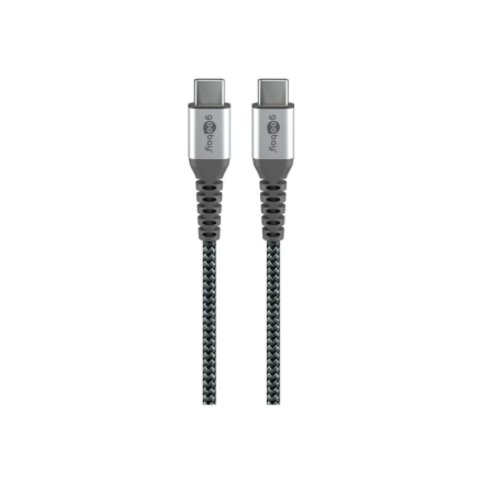Goobay | USB-C  to USB-C  Textile Cable with Metal Plugs | 49302 | USB-C to USB-C USB-C male | USB-C male