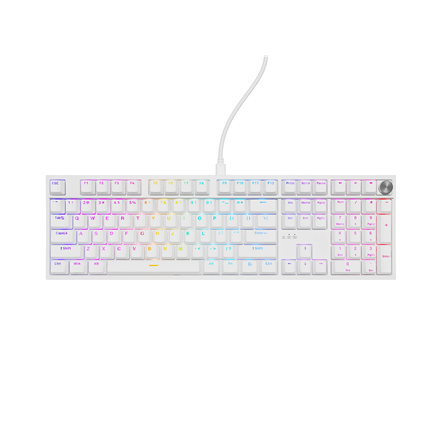 Genesis Thor 404 | Mechanical Gaming Keyboard | Wired | US | Outemu Peach Silent | White