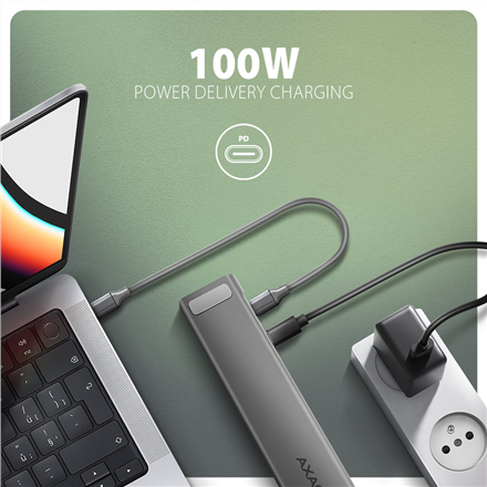 AXAGON USB-C 5Gbps LONGER 9in1 hub | HMC-10HLS