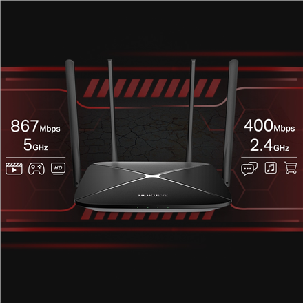 AC1300 Wireless Dual Band Gigabit Router | AC12G | 802.11ac | 400+867 Mbit/s | 10/100/1000 Mbit/s | Ethernet LAN (RJ-45) ports 3 | Mesh Support No | MU-MiMO Yes | No mobile broadband | Antenna type 4xFixed | No