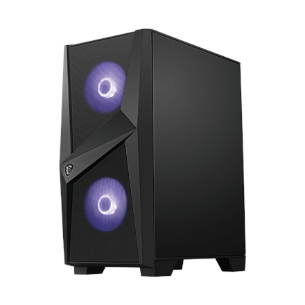 MSI MAG FORGE 100M PC Case, Mid-Tower, USB 3.2, Black | MSI | MAG FORGE 100M | Black | ATX