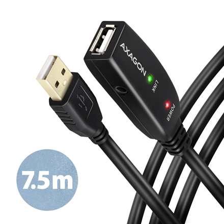 AXAGON | Active extension cable, 7.5 m | ADR-207 | USB Type-A to USB Type-A