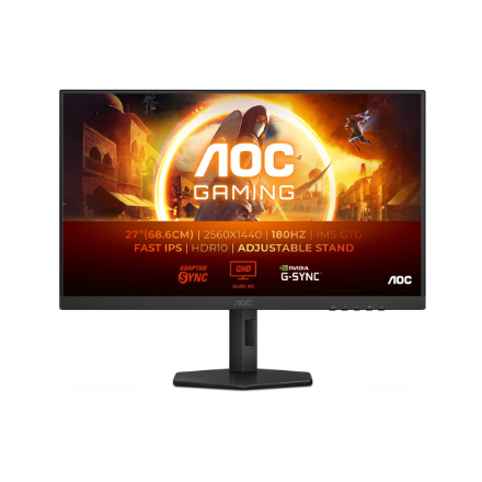 AOC | Q27G4XF | 27 " | IPS | 16:9 | 180 Hz | 1 ms | 2560 x 1440 pixels | 300 cd/m² | HDMI ports quantity 1 | Black | Warranty 36 month(s)
