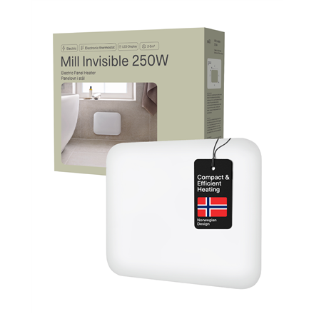 Mill | Heater | IB250 Steel | Panel Heater | 250 W | Number of power levels 1 | Suitable for rooms up to 2-5 m² | White