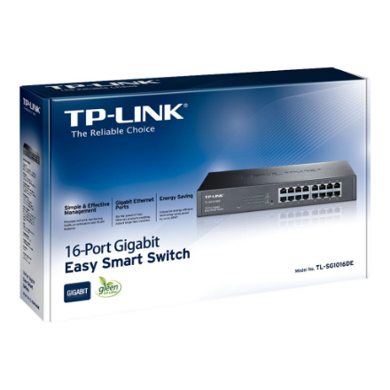 TP-LINK | Switch | TL-SG1016DE | Web Managed | Rackmountable | Gigabit Ethernet (copper) ports quantity 16 | 36 month(s)