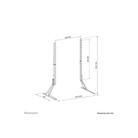 Neomounts Desk Mount | DS45-430BL19 TV stand | Adjustable Height | 23-75 " | Maximum weight (capacity) 40 kg | Black