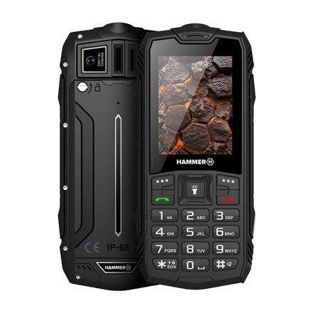 SALE OUT. Hammer ROCK LTE | Black | 2.4 " | IPS | 48 MB | 128 MB | Dual SIM | 3G | Main camera resolution 2 MP | 3000 mAh | USED, REFURBISHED, WITHOUT  ACCESSORIES