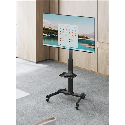Goobay Floor stand | TV Presentation Stand Basic, Size L | Height adjustment | 37-70 " | Maximum weight (capacity) 35 kg | Black