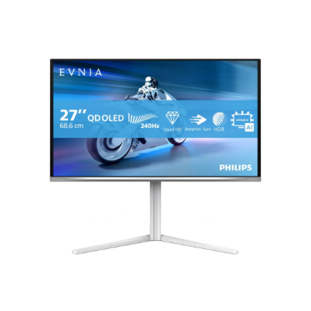 Philips 27M2N6501L/00 | 27 " | QD-OLED | 16:9 | 240 Hz | 0.03 ms | 2560 x 1440 pixels | 400 cd/m² | HDMI ports quantity 2 | White