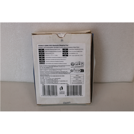 SALE OUT. Ecovacs Washable Mopping Pad | 3 pc(s) | Blue | DAMAGED PACKAGING