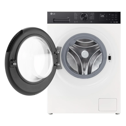 LG Washing machine | F4X5011TKB | Energy efficiency class A | Front loading | Washing capacity 11 kg | 1400 RPM | Depth 57 cm | Width 60 cm | Display | LED | White