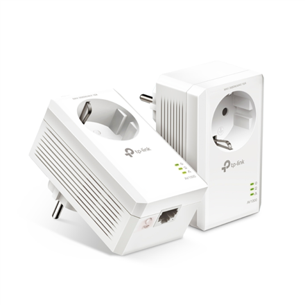 TP-LINK | AV1000 Gigabit Passthrough Powerline Adapter | TL-PA7017P | 1000 Mbit/s | Ethernet LAN (RJ-45) ports 1 | No Wi-Fi | Extra socket