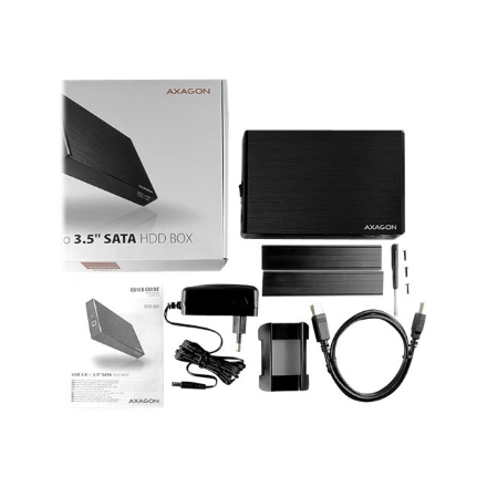 AXAGON | Compact aluminum USB 3.2 Gen 1 external box SATA intended for 3.5" HDD | EE35-XA3
