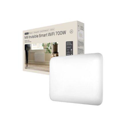 Mill Invisible Smart WiFi Heater | PA700WIFI4 | Panel Heater | 700 W | Suitable for rooms up to 9-12 m² | White | IPX4