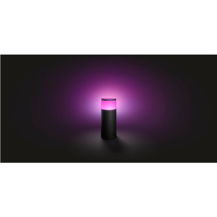 Philips Hue WCA Calla Outdoor Bollard, Black | 8 W | 2000-6500 Hue White Colour Ambiance