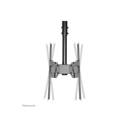Neomounts NM-C440DBLACK Dual monitor/TV mount ceiling | Adjustable Height, Rotate, Tilt, Swivel | 32-60 " | Maximum weight (capacity) 45 kg | Black