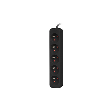 Lanberg Cable Power Strip, 5X French Outlets Quality-Grade Copper, 3 m | PS0-05E-0300-BK