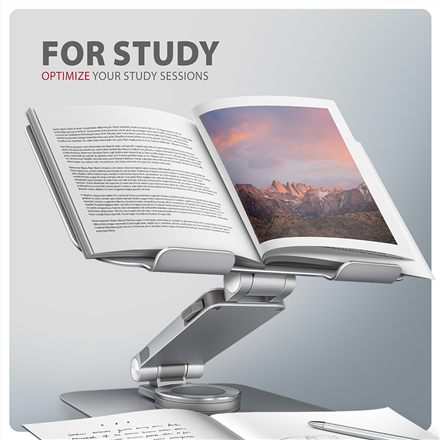 AXAGON Desk Mount | STND-LR stand with 360° rotation for laptops and tablets | Adjustable Height, Angle | 10-17.3 " | Aluminum