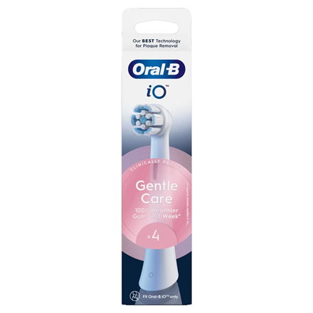 Oral-B | Replaceable toothbrush heads | iO Gentle Care | Heads | For adults | Number of brush heads included 4 | Number of teeth brushing modes Does not apply | White