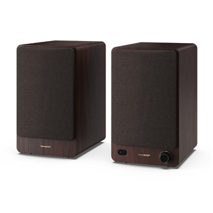 Sharp CP-SS30 Bookshelf Speakers, Brown | Sharp | Speakers | CP-SS30(BR) Bookshelf | 60 W | Bluetooth | Brown | Wireless connection