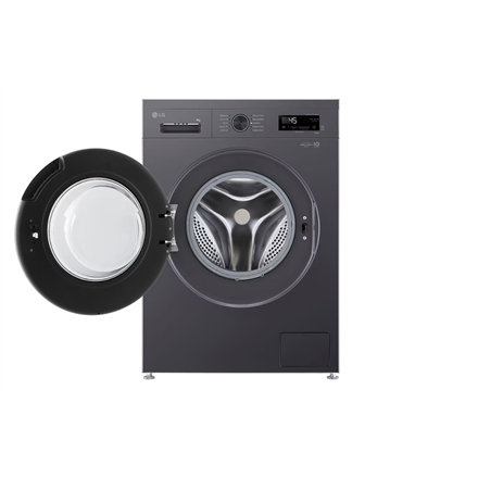 LG Washing machine | F4X1009NMB | Energy efficiency class A | Front loading | Washing capacity 9 kg | 1400 RPM | Depth 55 cm | Width 60 cm | Display | LED | Steam function | Direct drive | Wi-Fi | Graphite Black
