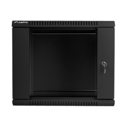 Lanberg | Rack cabinet 19" wall-mount 9U/600x450 (flat pack) | WF01-6409-10B | Black
