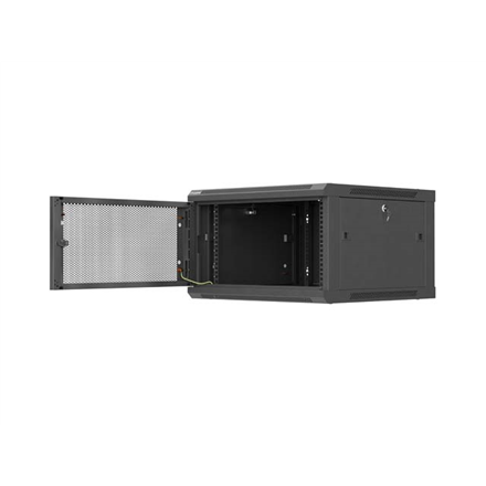 Lanberg Wall mounted installation cabinet 19" 6U 600X600 | WF01-6606-23B | Black