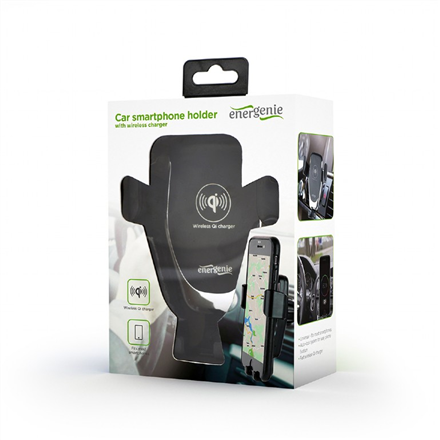 EnerGenie | EG-TA-CHAV-QI10-01 | Car smartphone holder with wireless charger | Built-in charger | 77 g
