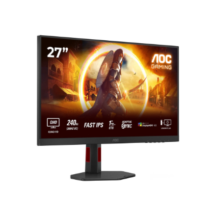 AOC | Q27G4ZR | 27 " | Fast IPS | QHD | 16:9 | 240 Hz | 1 ms | 2560 x 1440 pixels | 400 cd/m² | HDMI ports quantity 2 | Black
