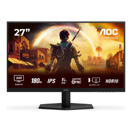 AOC | Q27G42XE | 27 " | IPS | QHD | 16:9 | 180 Hz | 1 ms | 2560 x 1440 pixels | 300 cd/m² | HDMI ports quantity 2 | Black