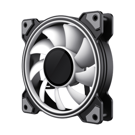Gamemax Case Fan | DUAL RING INFINITY BK | Black