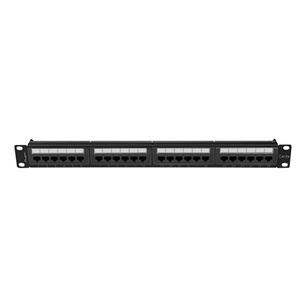 Lanberg | Patch Panel 24 port 1U 19" CAT.6A UTP | PPUA-1024-B | Black