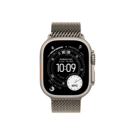 Apple 49mm Natural Titanium Milanese Loop - Large | Apple