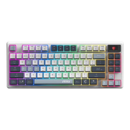 MSI FORGE GK600 TKL WIRELESS SKY | Gaming Keyboard | Wireless | Bluetooth | US | Mechanical Linear