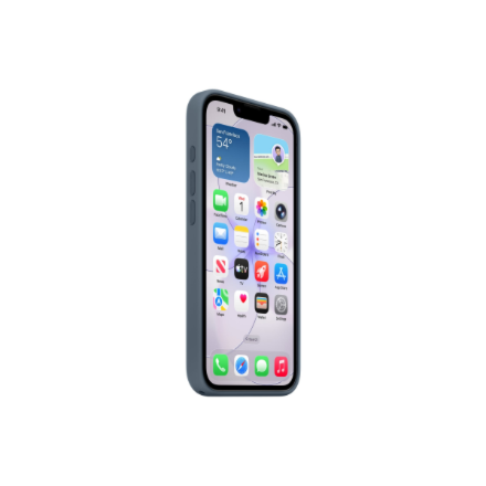 Apple iPhone 17e Silicone Case with MagSafe – Anchor Blue | Apple